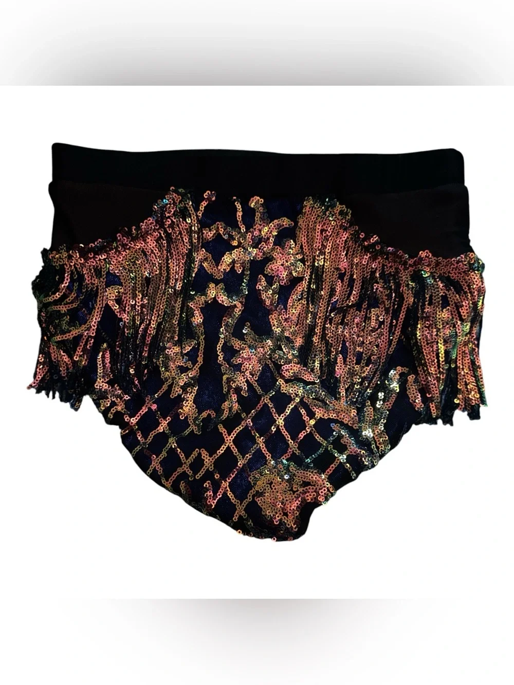 Tenth House Dancer 2 Piece Leotard Dance Costume LC Large Child Glam Fringe 2-PC
